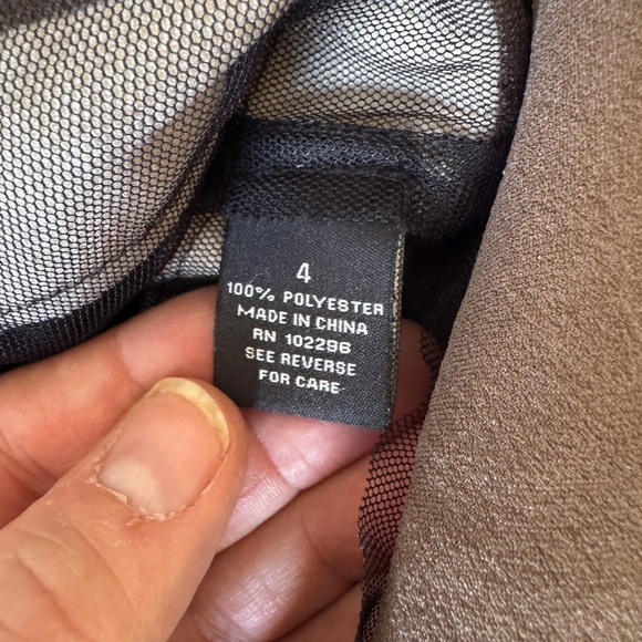 Collection Dressbarn Sleeveless Knee Length Dress 4 Metallic Pleated Grad Prom - Picture 8 of 16